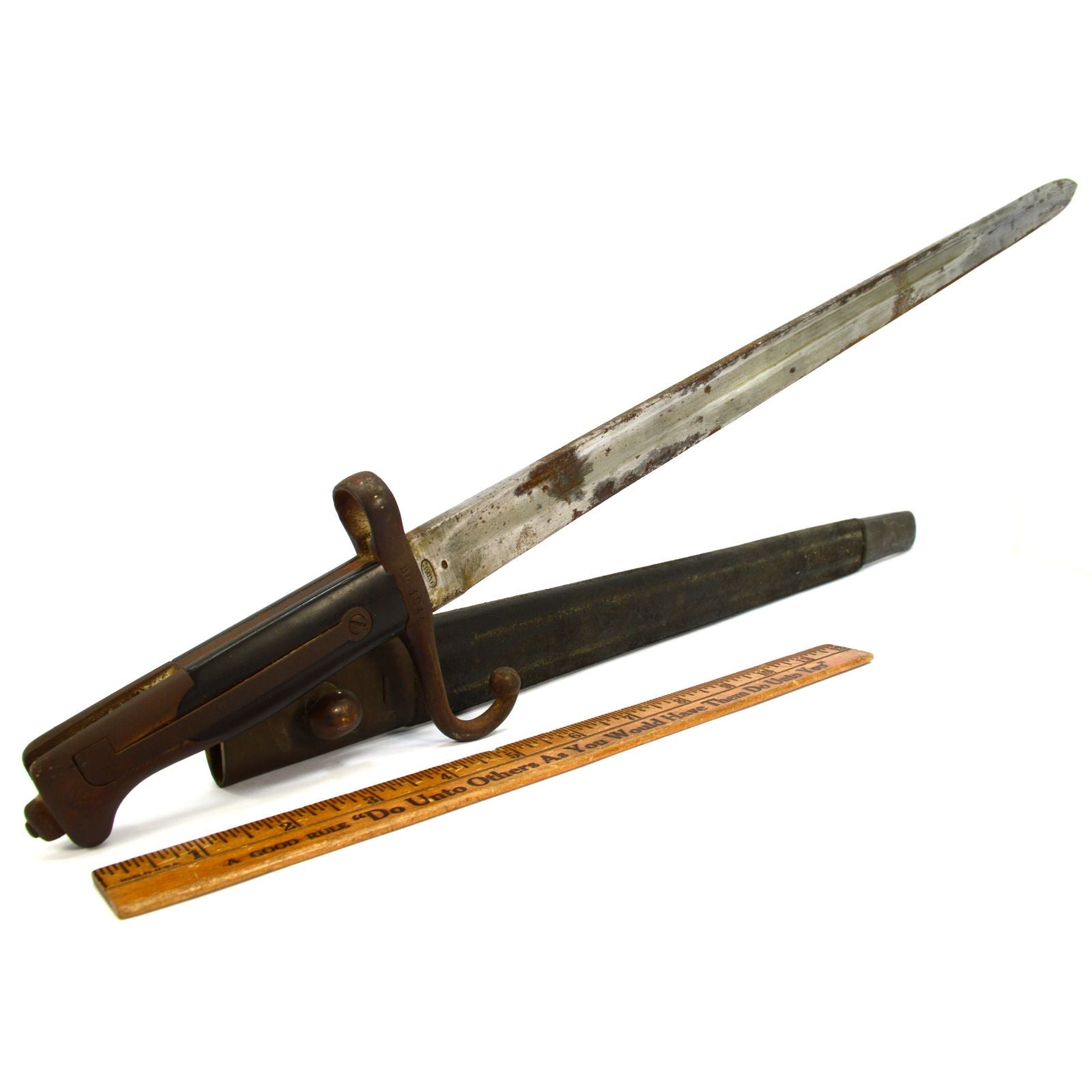 Antique Torino M1871 Sword Bayonet for Vetterli Vitali Rifles - Italian Military Collectible BG 1041 - Perfect for Historical Reenactments & Weapon Collections