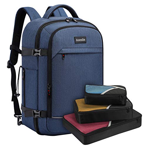 Blue（backpack With 3 Packing Cubes）