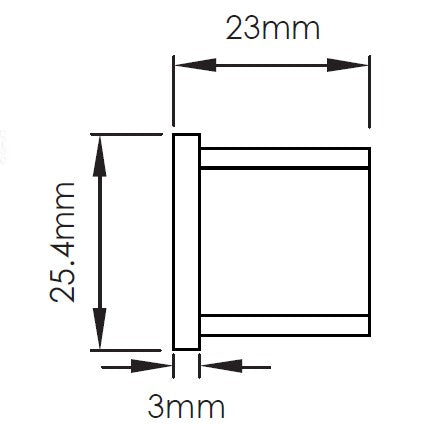 NANORAIL 25X21MM End Cap - Durable Aluminum Rail End Cap for DIY Furniture, Shelving, and Home Decor Projects - Perfect for Kitchen, Office, and Garage Organization