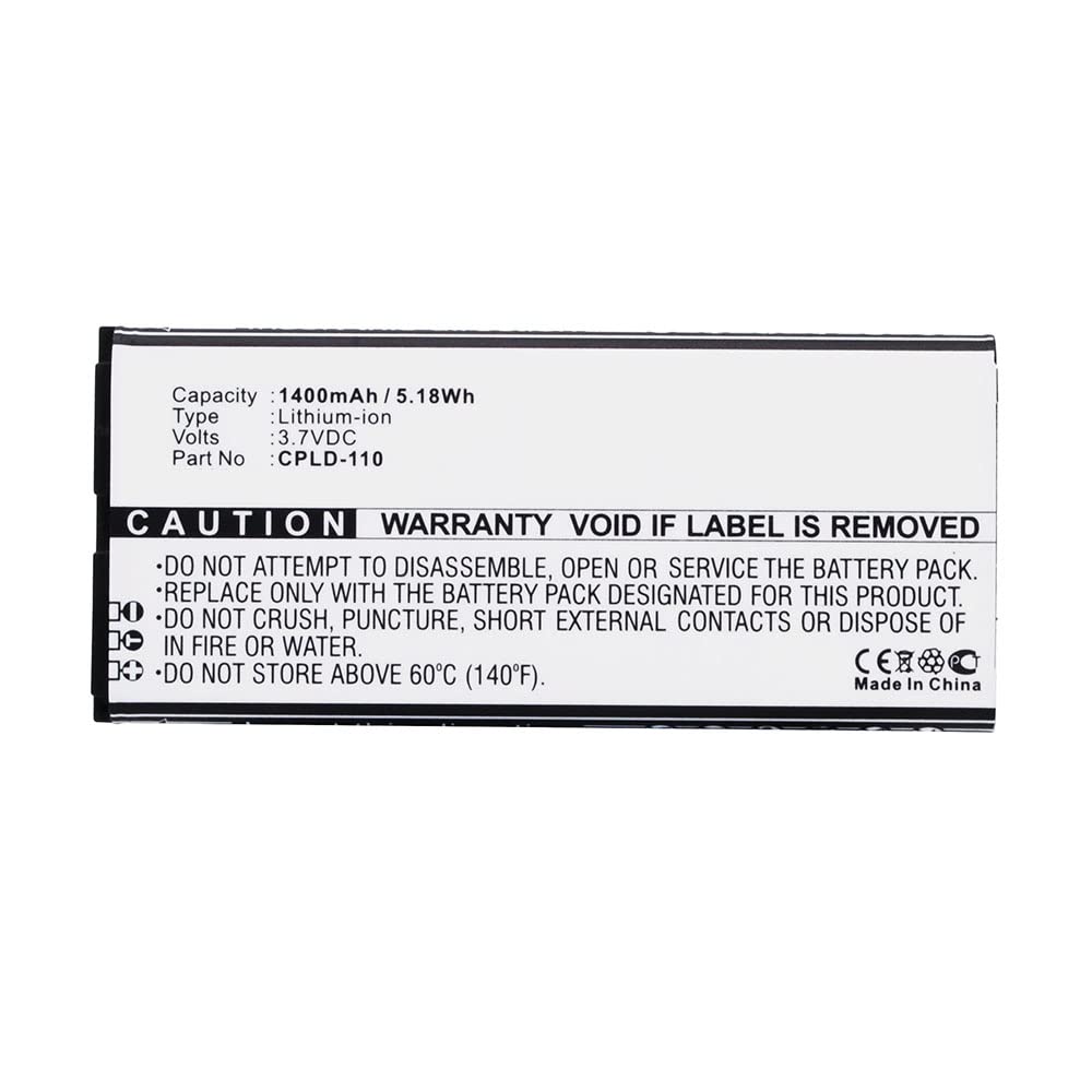 Synergy Digital Coolpad CPLD-110 Battery - 1400mAh Li-ion for Extended Use