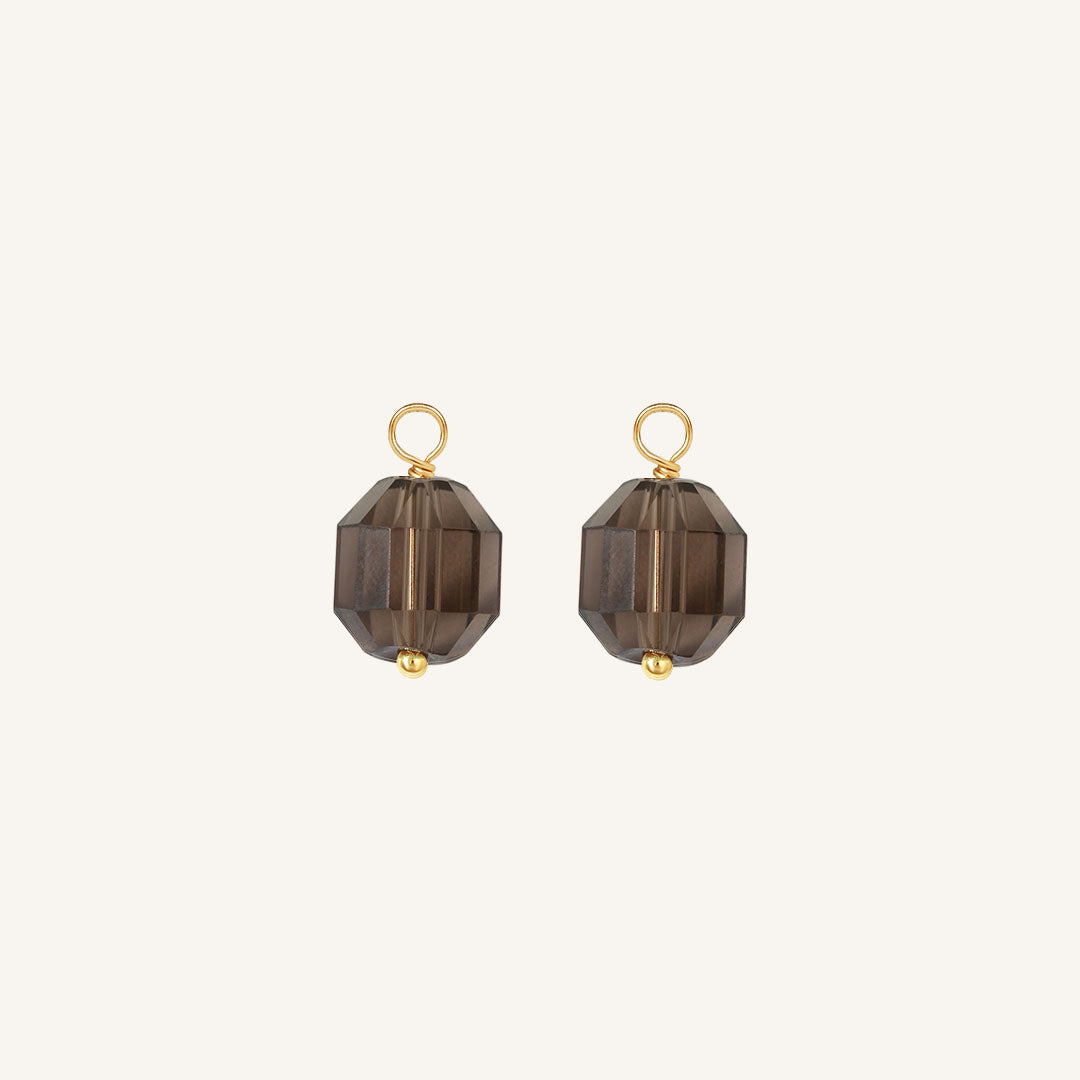 Maple Hoop Charm with Stone of Growth - Set of 2 Dainty Earrings for Women | Perfect for Everyday Wear, Spiritual Healing & Gift Giving