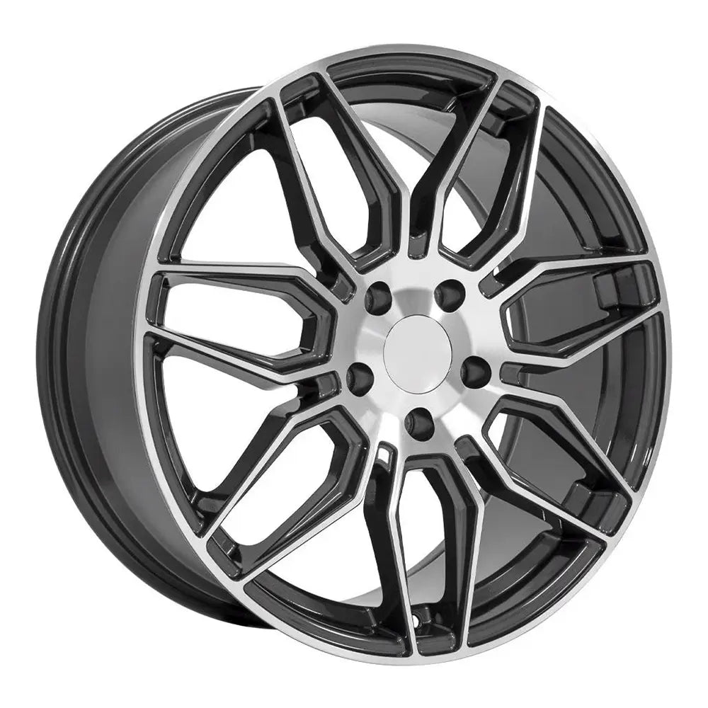 19x8.5 Gunmetal Wheel Replacement for Chevy Corvette - CV03D Replica Rim | High Performance Alloy Wheels for Sports Cars, Street Racing & Custom Builds