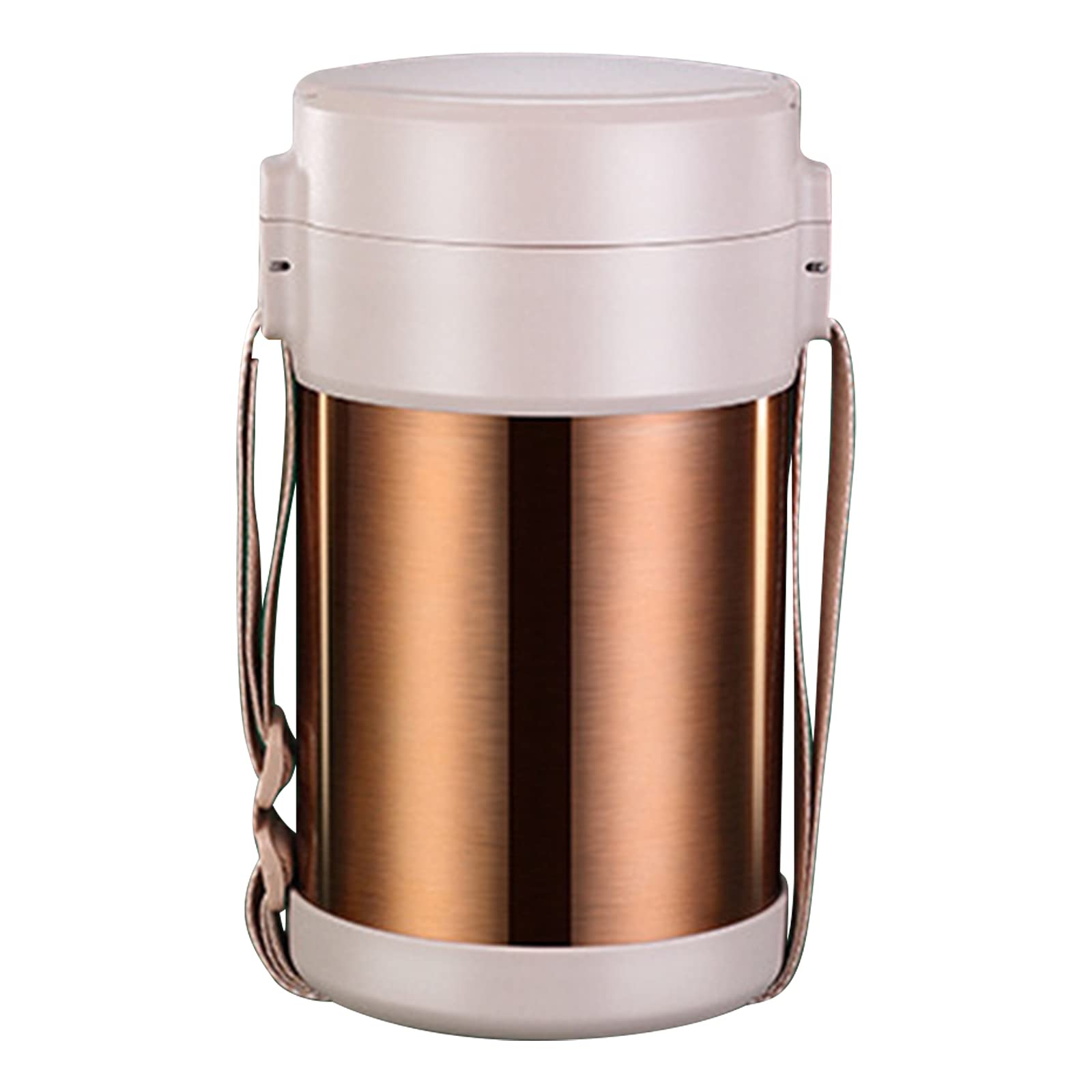 3-Layer Insulated Stainless Steel Food Container - Vacuum Double Wall Thermal Lunch Box with Fork & Spoon - Perfect for Soup, Breakfast & Office Meals - BPA Free Leakproof Food Jar for Hot/Cold Meals