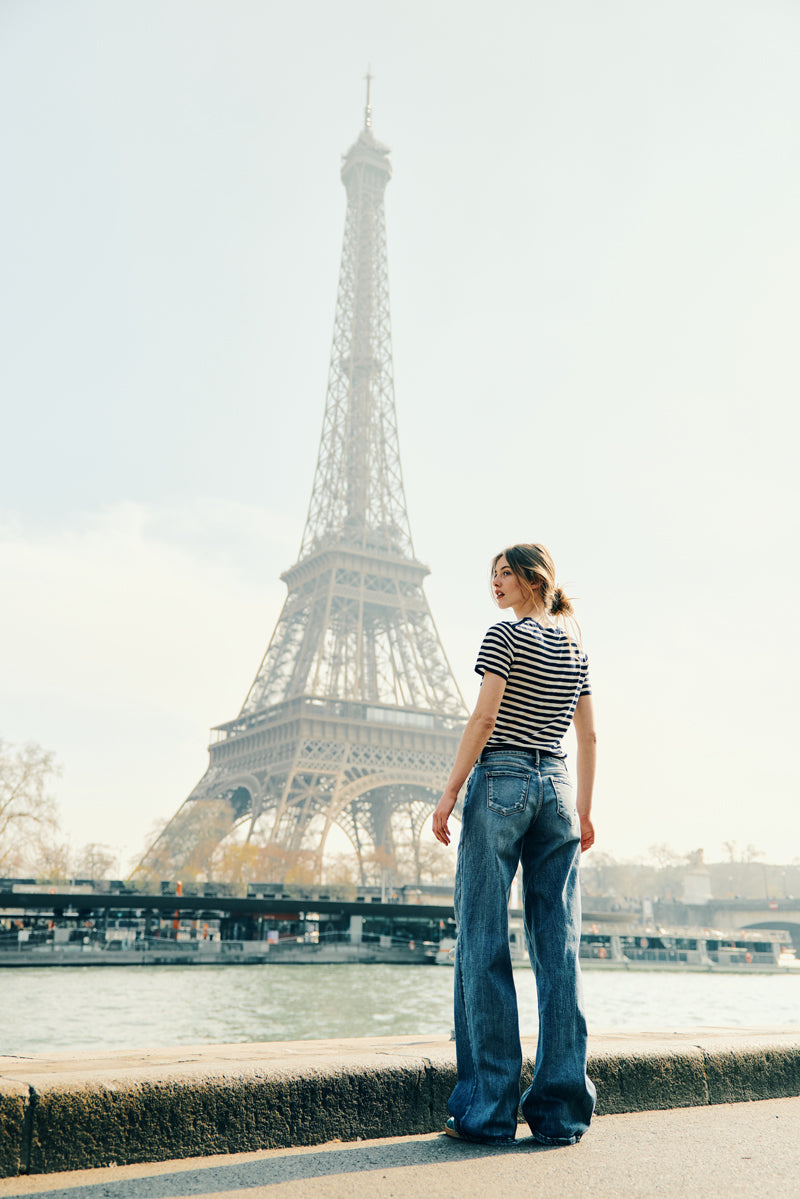 Venice Mid Rise Wide Leg Jeans for Women - Stretchy Comfort Denim Pants with Flared Fit - Perfect for Casual Outings, Work & Weekend Wear