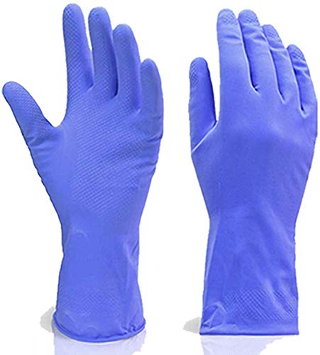 Macklon® Rubber Stretchable Cleaning Gloves - 3 Pairs Multi-Color for Dishwashing, Kitchen Cleaning & Household Chores - Durable Latex Gloves for Washing Dishes, Car Detailing & Gardening