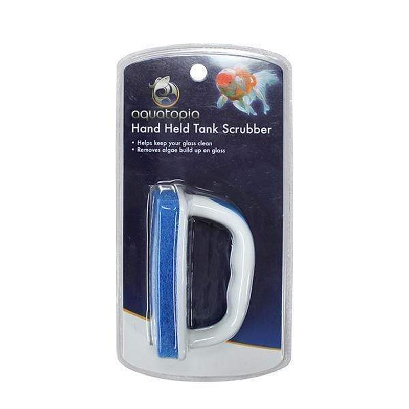 Aquatopia Handheld Fish Tank Cleaner - Easy Algae Scrubber for Glass Aquariums | Perfect for Freshwater & Saltwater Fish Tanks Cleaning
