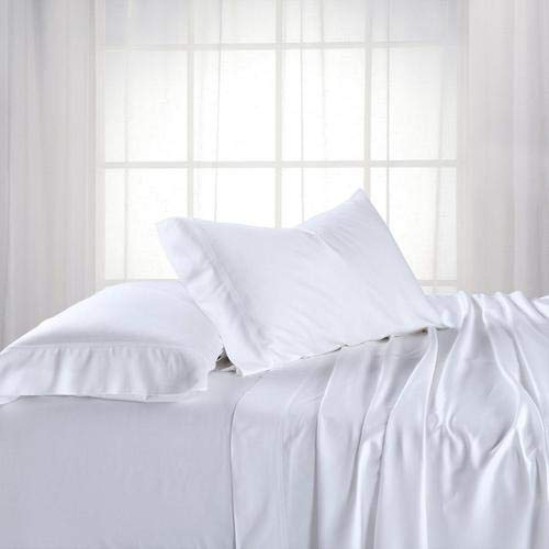 Luxury Top Split Flex King Sheet Set - Bamboo Cotton Blend, White | Ultra Soft & Breathable Bedding for Hot Sleepers | Perfect for Master Bedroom, Guest Room & Vacation Homes
