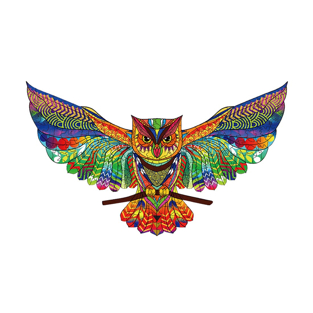 Premium 225-Piece Wooden Jigsaw Puzzle for Adults - Animal Shaped Laser-Cut Owl Puzzle (9.8