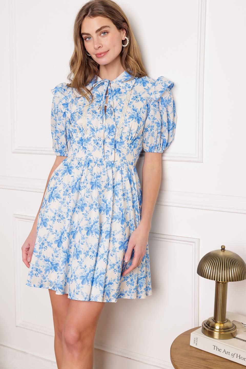 Blooming Shores Woven Mini Dress - Floral Summer Beach Dress for Women, Perfect for Vacation, Pool Party & Boho Outfits