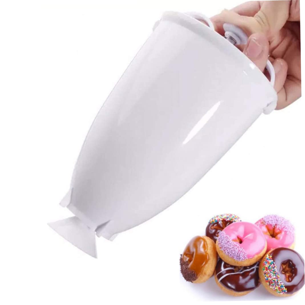 Non-Stick Plastic Donut Maker - Manual Doughnut Baking Machine with 6-Cavity Mold, DIY Homemade Donut Kit for Home Bakeries & Party Treats - Perfect for Breakfast, Desserts, and Kids' Baking Activities