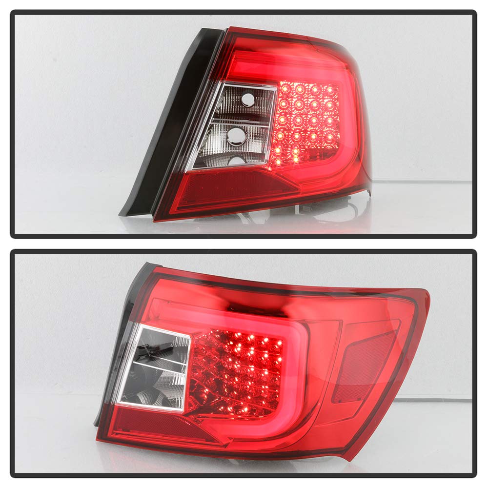 ACANII Red LED Tube Tail Lights Brake Lamps Assembly Pair - Compatible with 2008-2011 Subaru Impreza & 2012-2014 WRX Sedan | Upgrade Style for Enhanced Visibility & Safety | Perfect for Night Driving & Custom Car Modifications