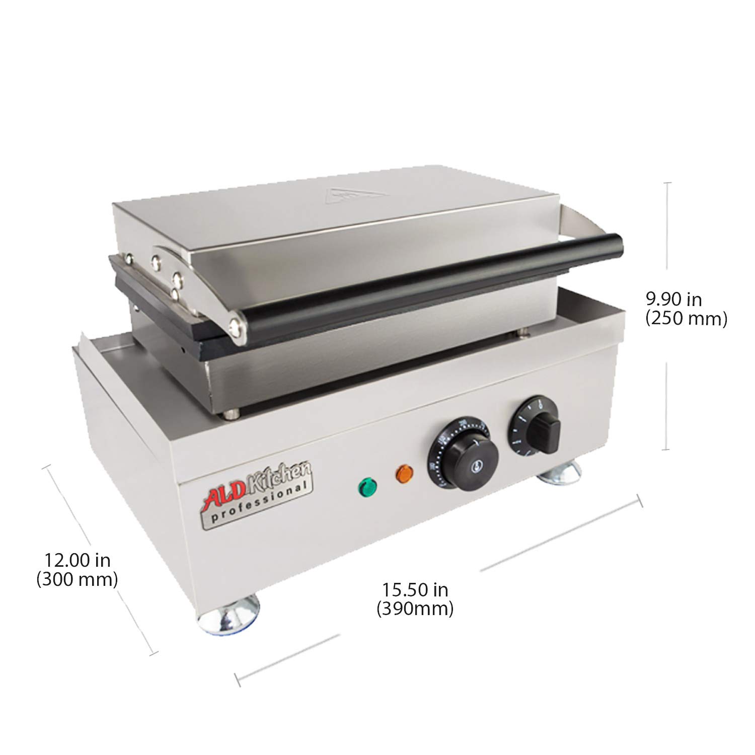 ALDKitchen 110V Commercial Waffle on a Stick Maker - 4 Stainless Steel Sticks for Ice Cream, Desserts & Party Snacks - Perfect for Food Trucks, Cafes & Home Use