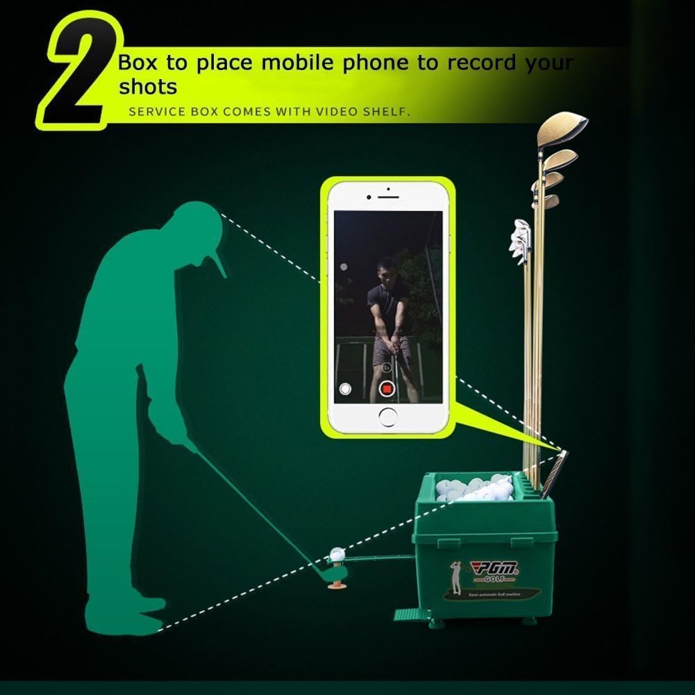 Automatic Golf Ball Dispenser & Tee Up Machine - No Electricity Required, Portable Golf Training Aid for Driving Range, Practice & Learning - Perfect for Golf Clubs, Sports Gaming & Beginners