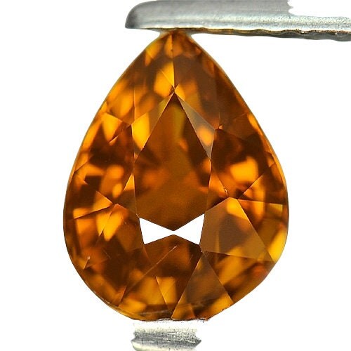 1.38ct Natural Unheated African Orange Tourmaline Loose Gemstone - 8x6mm Pear Cut VVS Clarity Eye Clean - Perfect for Jewelry Making, Engagement Rings & Collector's Specimens