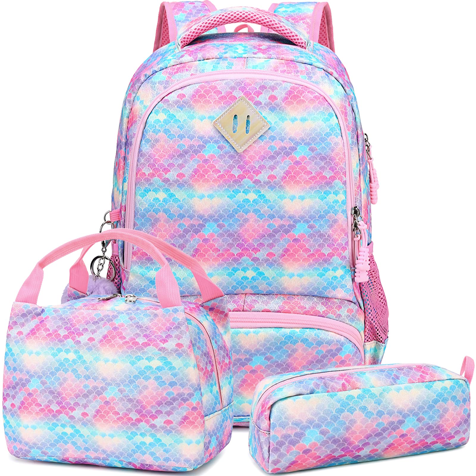 Cute Unicorn Backpack for Girls - Water Resistant School Bookbag Set for Elementary Kids | Perfect for School, Travel & Daily Use