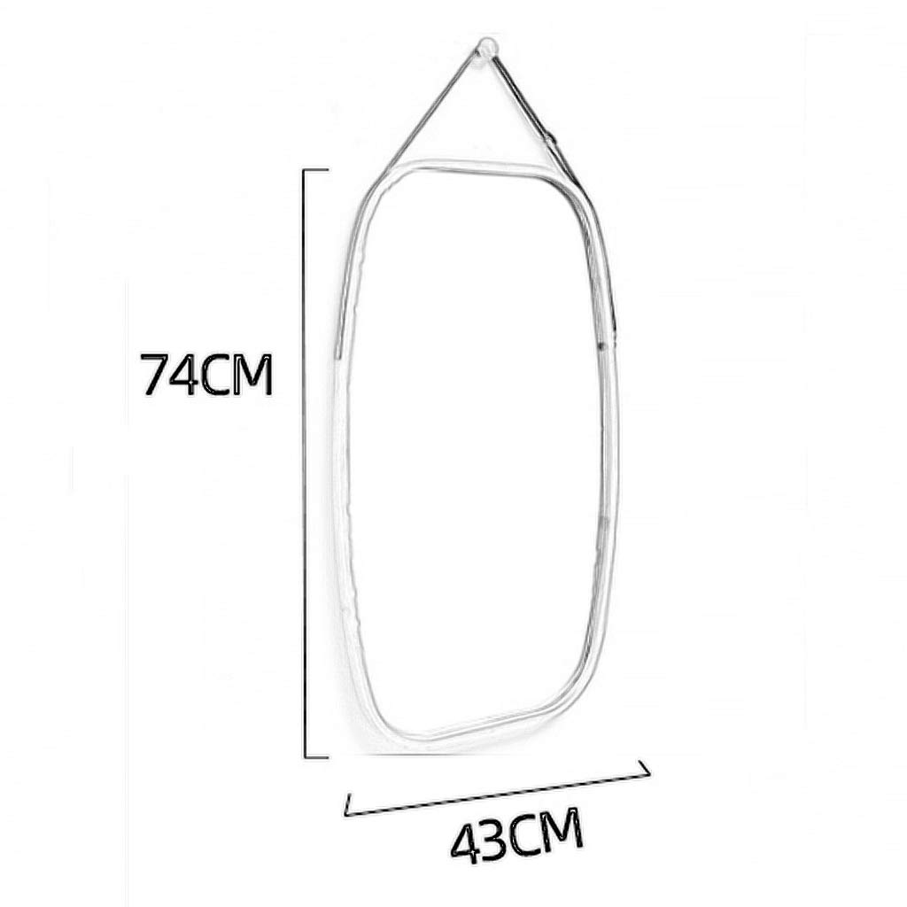 Full-Length Wall Mirror with Bamboo Frame - 43x74cm Dressing Mirror for Bedroom & Living Room - Elegant Home Decor & Functional Entryway Mirror for Daily Outfit Checks & Space Enhancement