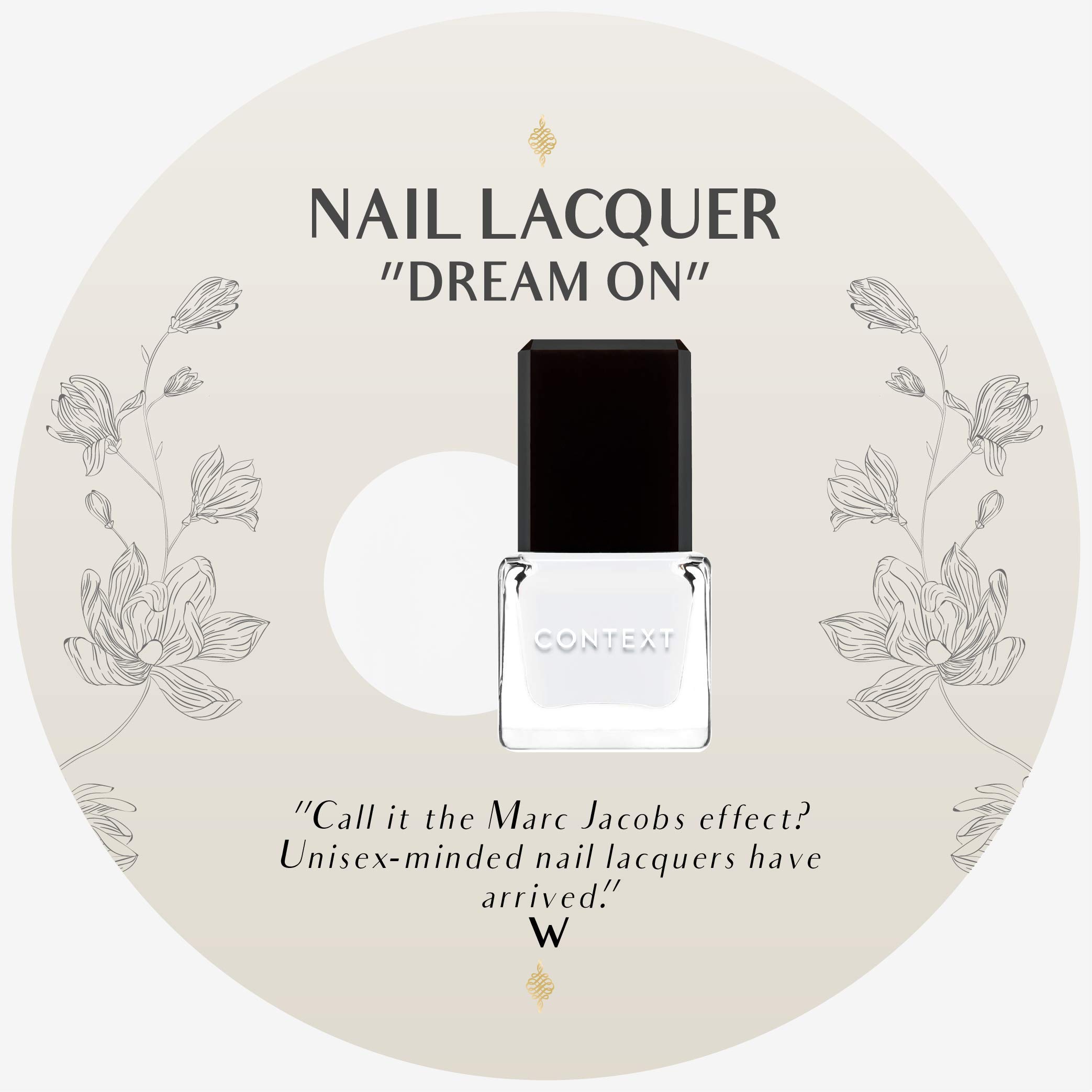 Non Toxic Nail Polish for Women & Kids - CONTEXT SKIN Vegan Nail Lacquer (0.30 oz) | Dream On Shade | Safe Nail Art for Teens, Manicures & Pedicures | Perfect for Parties, Weddings & Everyday Wear