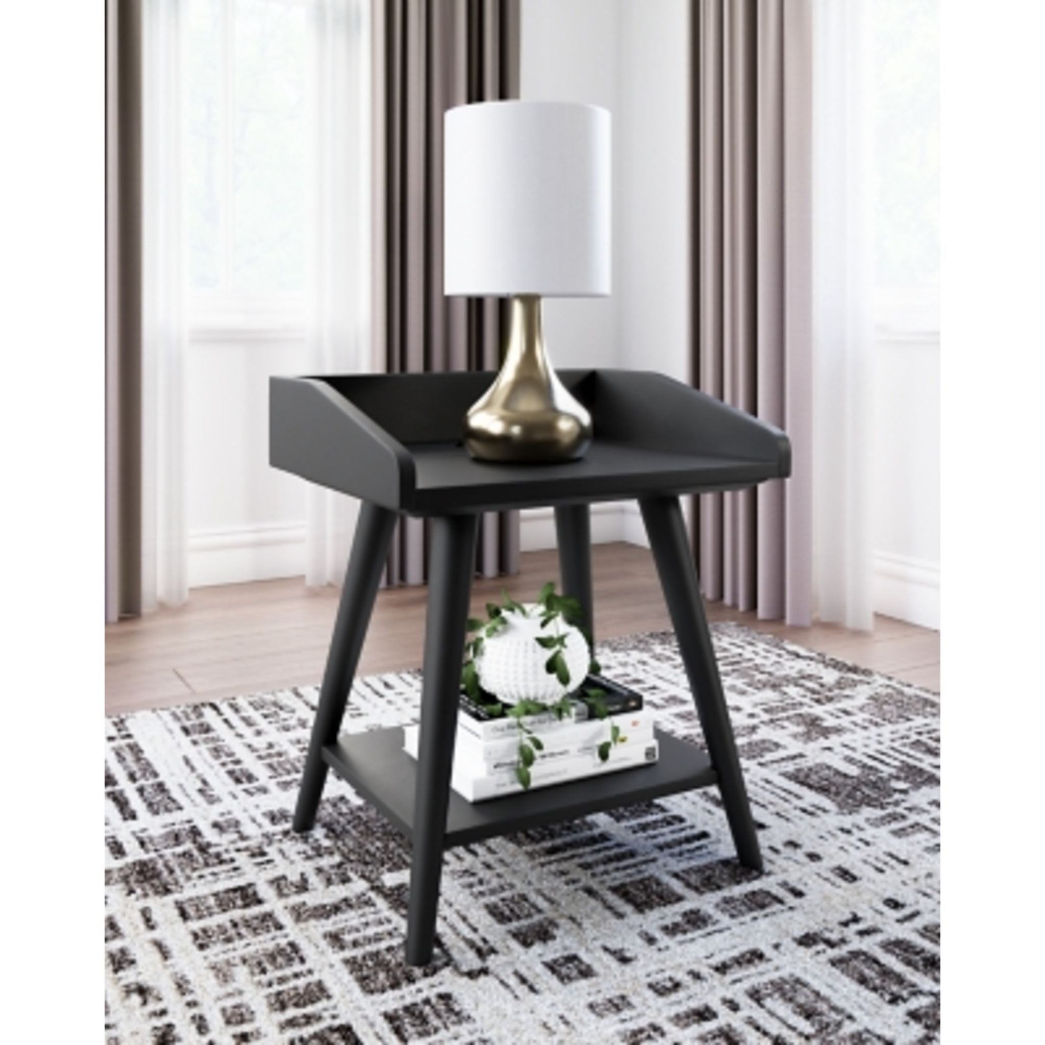 Blariden Modern Accent Table - Stylish Side Table for Living Room, Bedroom, or Office - Small End Table with Sturdy Metal Frame & Wooden Top - Perfect for Home Decor, Coffee, or Reading Nook