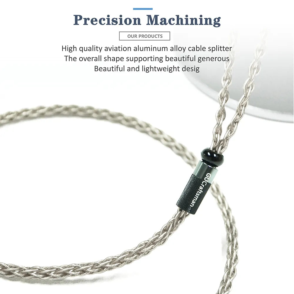 Premium GUCraftsman 6N Single Crystal Silver Upgrade Cable for Sony IER M7/M9/Z1R - High-Fidelity Audio for Audiophiles & Studio Monitoring