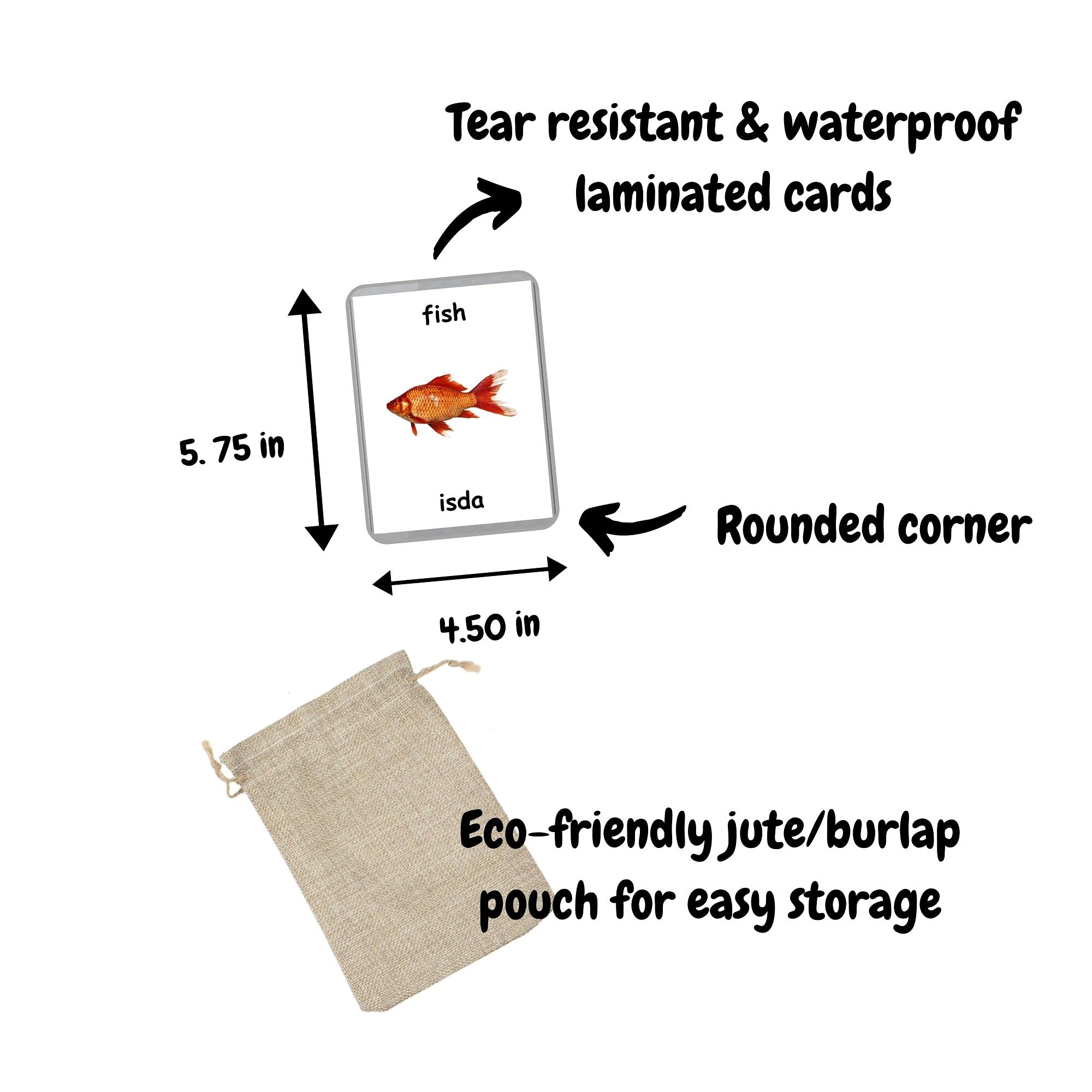 Sea Animals Flash Cards - 26 Laminated Ocean & Water Animal Flashcards for Homeschooling | Bilingual English & Filipino Educational Cards | Perfect for Preschool Learning & Marine Life Education
