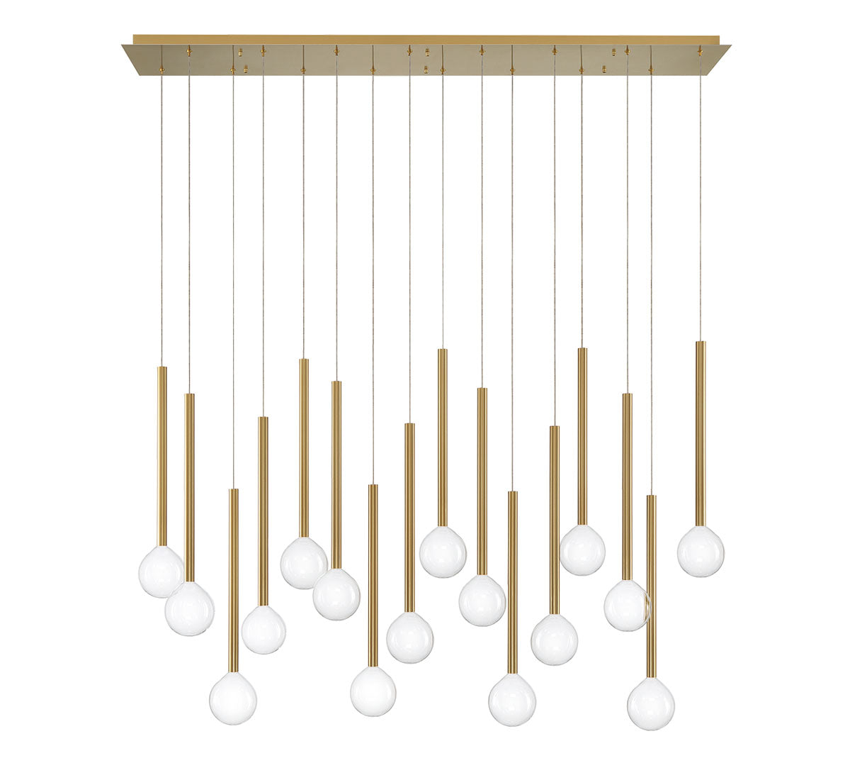 Modern Fauna Linear LED Chandelier - Energy Efficient Dimmable Hanging Light Fixture for Dining Room, Kitchen Island & Contemporary Home Decor