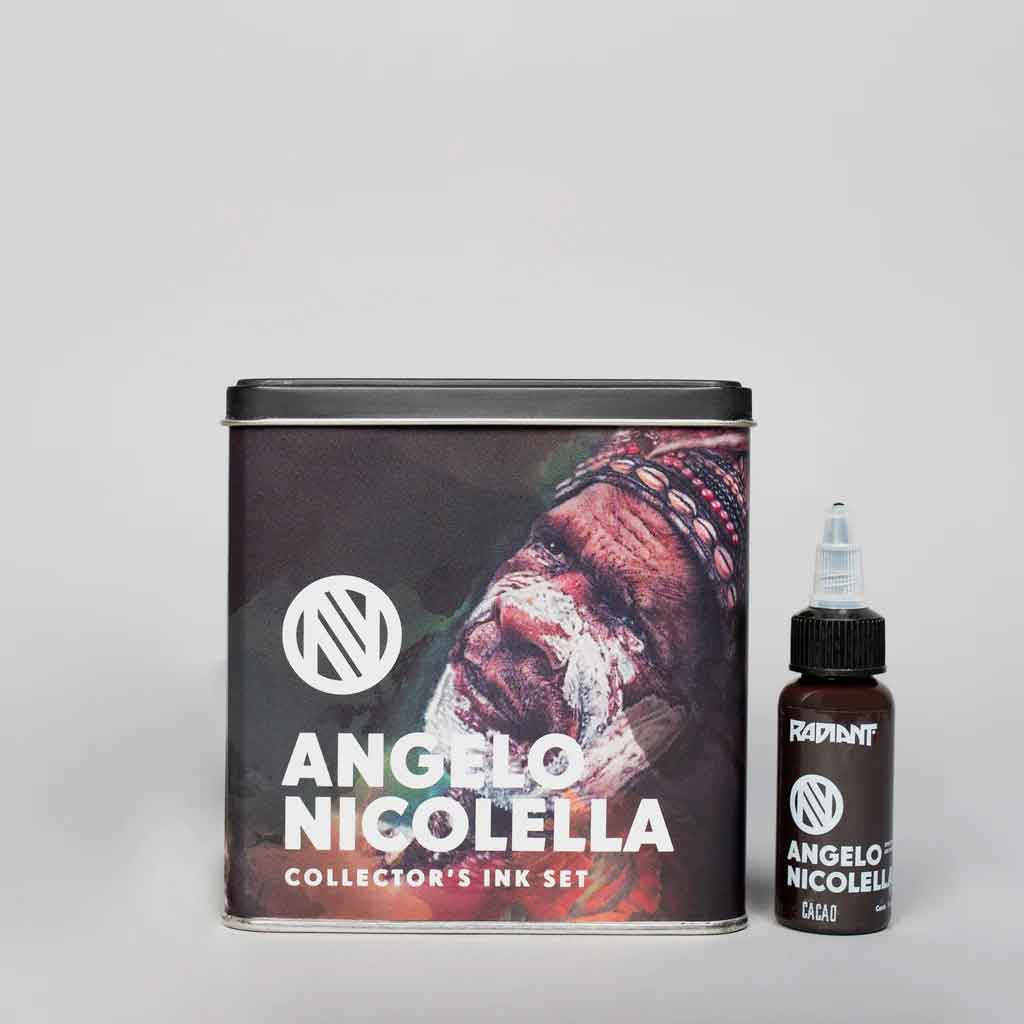 Angelo Nicolella Premium 1 oz Tattoo Ink Set - Vibrant & Long-Lasting Colors for Professional Tattoo Artists & Body Art Enthusiasts | Ideal for Tattooing, Permanent Makeup & Cosmetic Procedures