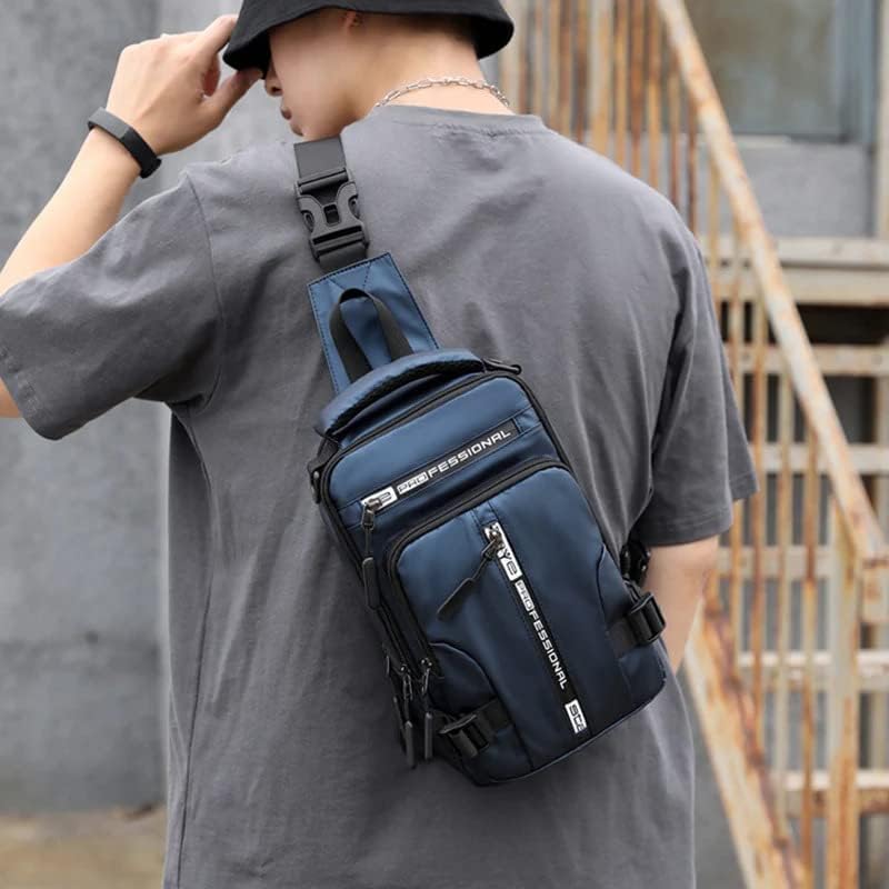 Lariox Waterproof Crossbody Sling Backpack with USB Charging Port for Men & Women - Perfect for Travel, Hiking, Jogging, Gym, Picnic & Daily Use | Durable Unisex Shoulder Bag for Commuting, Shopping & Outdoor Activities