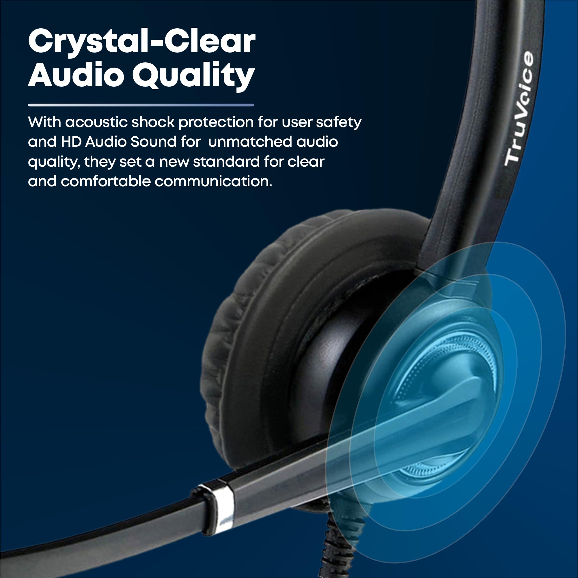 VoicePro 10 Professional USB Headset with Noise Canceling Mic - HD Sound & Mute Control for Home Office, Call Center | Compatible with Zoom, Teams, Skype | Perfect for Remote Work & Online Meetings