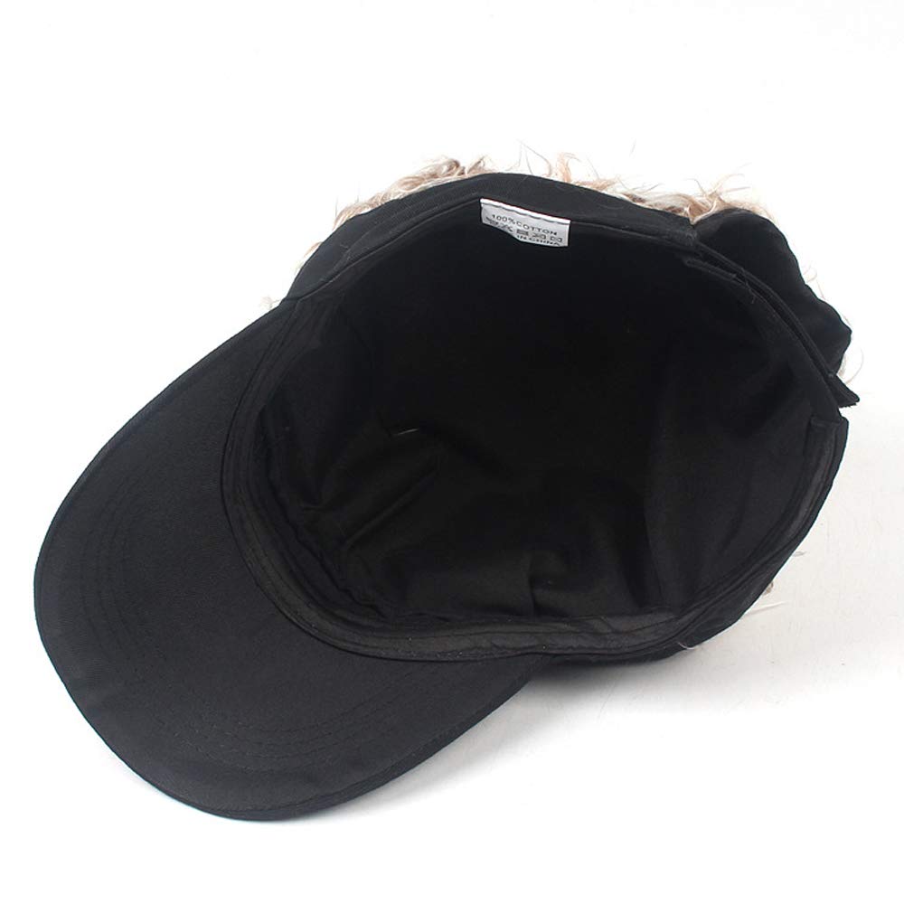 YEKEYI Fake Hair Baseball Cap with Wig - Spiked Hair Cycling Bike Hat for Men, Women & Kids - Perfect for Halloween, Cosplay & Costume Parties