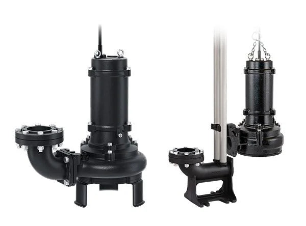 Tsurumi CZ Series Submersible Smashing Cutter Pump with Semi-Open Channel Impeller - 3 Phase Industrial Wastewater Pump for Sewage Treatment & Drainage Applications