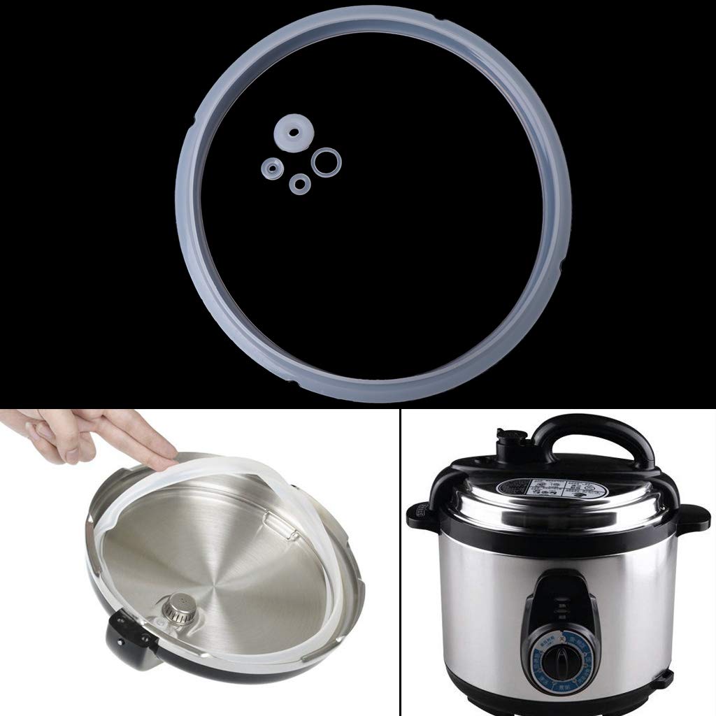 Jackyee 20cm Silicone Rubber Gasket Sealing Ring - Replacement Part for 3-4L Electric Pressure Cookers - Durable White Seal Ring for Instant Pot Accessories - Perfect for Cooking, Meal Prep & Kitchen Safety