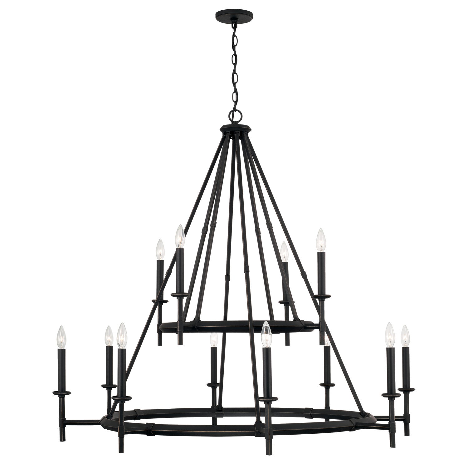 Capital Lighting 12-Light Chandelier - Elegant Crystal Ceiling Light Fixture for Dining Room, Living Room & Bedroom | Modern Home Decor Lighting