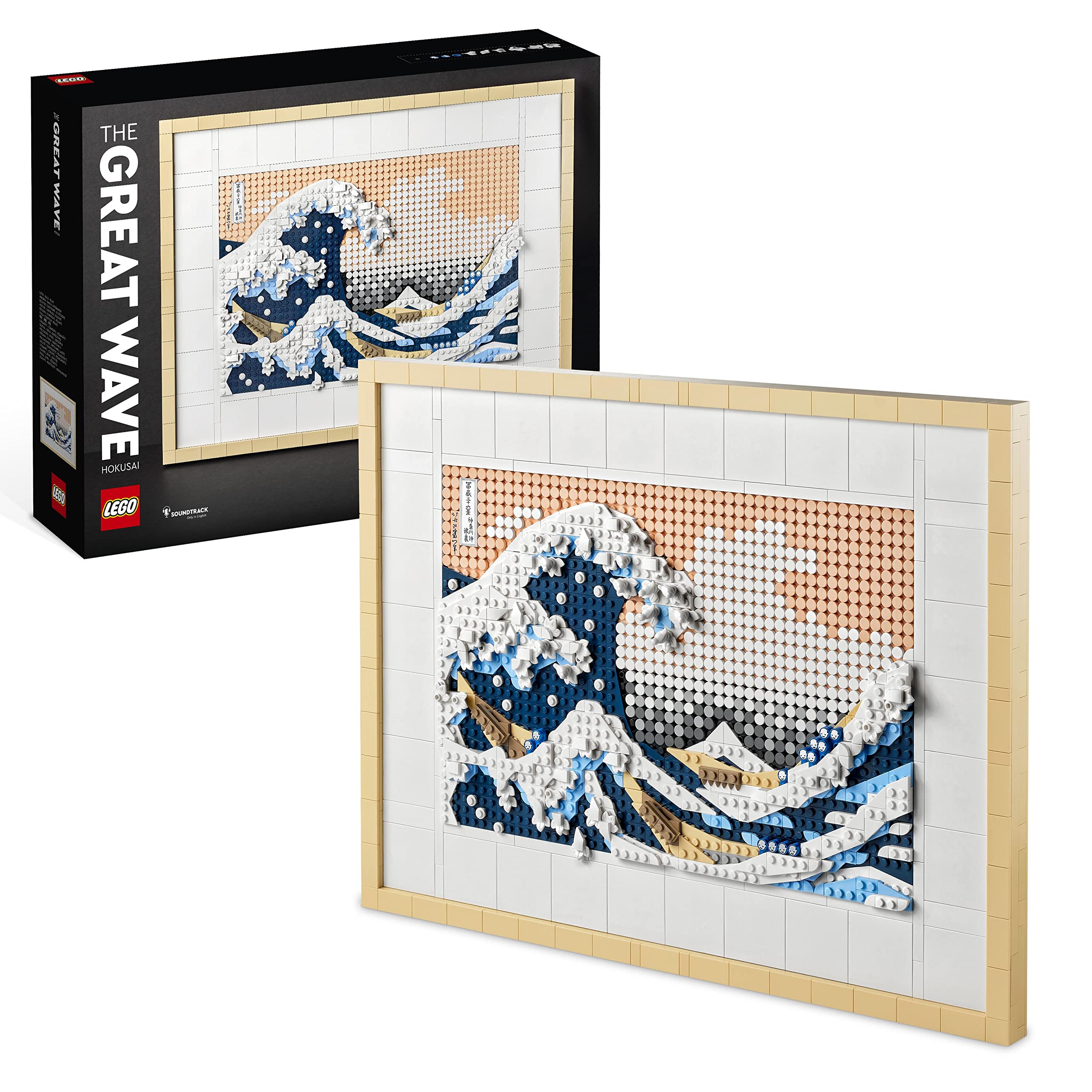 LEGO ART Hokusai – The Great Wave Building Kit, Japanese Wall Decor, Ocean Art Mosaic, Creative DIY Hobby for Adults, Home & Office Decoration (Set 31208) - Perfect for Art Lovers, Home Decorators & Stress Relief Activities