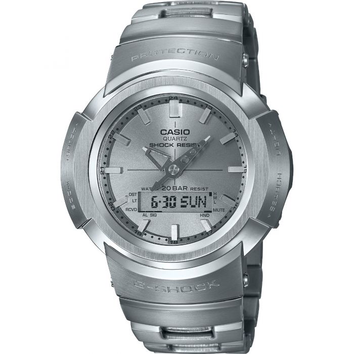Casio G-Shock Full Metal AWM500D-1A8 Solar-Powered Shock-Resistant Watch for Men - Outdoor Sports, Hiking & Everyday Wear