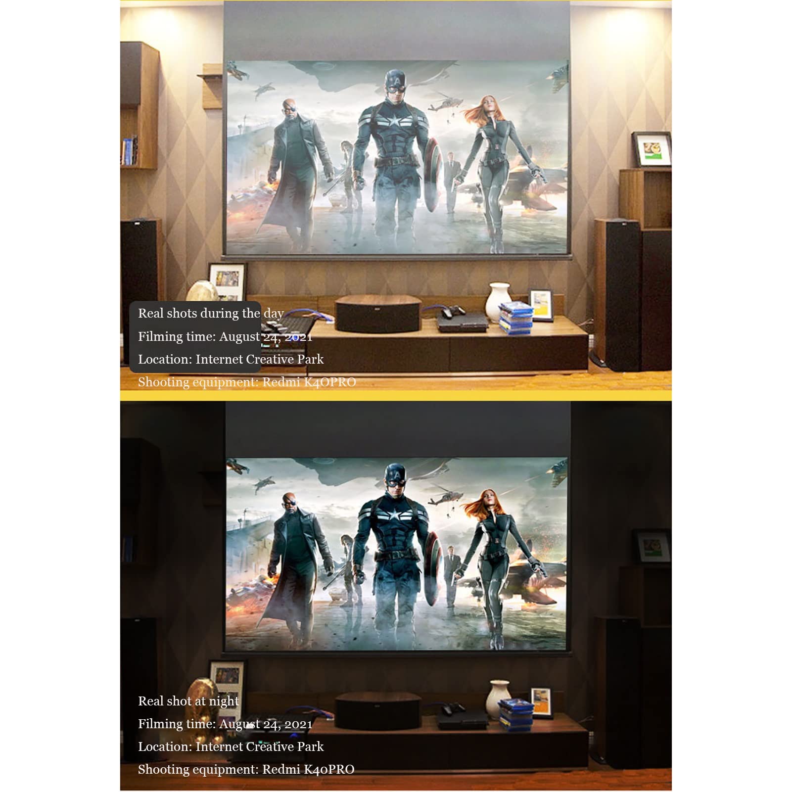 CYLZRCl WiFi Mini Portable Projector - Full HD 1080P Smart Home Theater Projector with 4K Support, Android TV & Bluetooth Connectivity | Perfect for Movie Nights, Gaming & Outdoor Entertainment