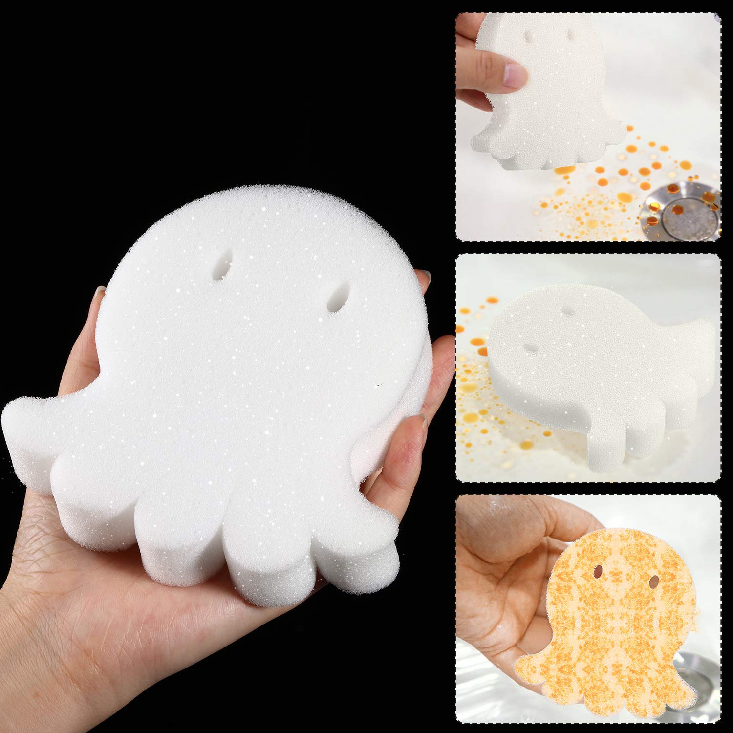 16-Piece Octopus-Shaped Hot Tub Sponges - Oil & Scum Absorber for Pool & Spa Cleaning Accessories - Perfect for Hot Tubs, Jacuzzis & Swimming Pools