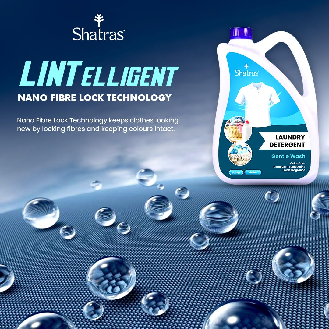 Shatras Liquid Laundry Detergent 5L - Concentrated Fabric Softener for Top & Front Load Washing Machines | Gentle Hand Wash Formula | Ideal for Family Laundry, Baby Clothes & Delicate Fabrics