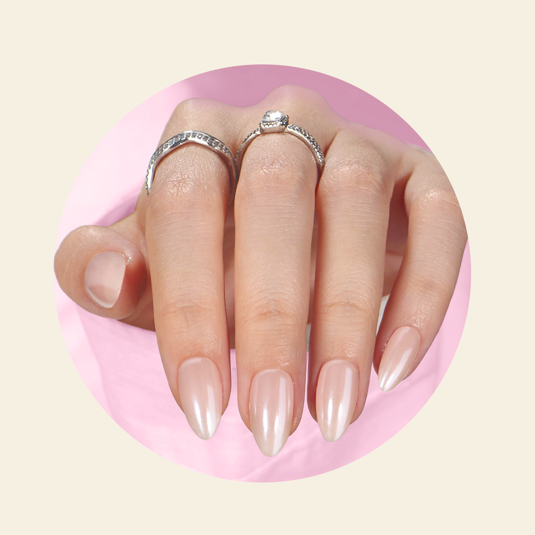 Mitty Soft Haze Press on Nails - Long Lasting Fake Nails with Glue - Perfect for Parties, Weddings & Everyday Wear