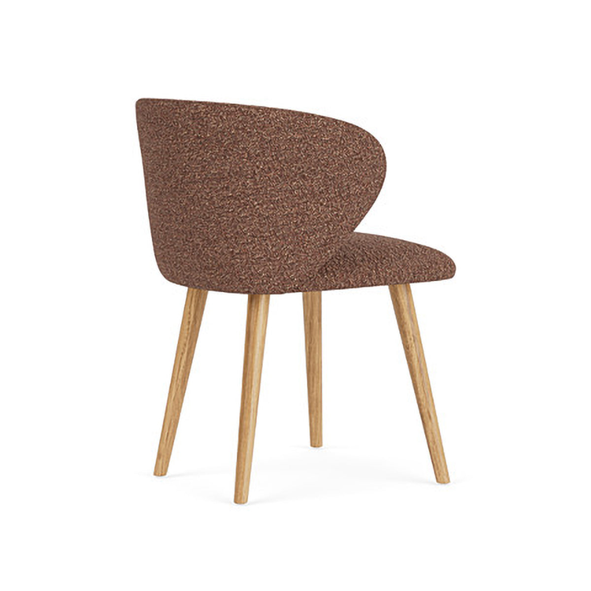 Ellie Boucle Dining Chair - Modern Upholstered Accent Chair for Kitchen, Dining Room, or Office - Soft Textured Fabric & Sturdy Wooden Legs - Perfect for Home Decor & Entertaining