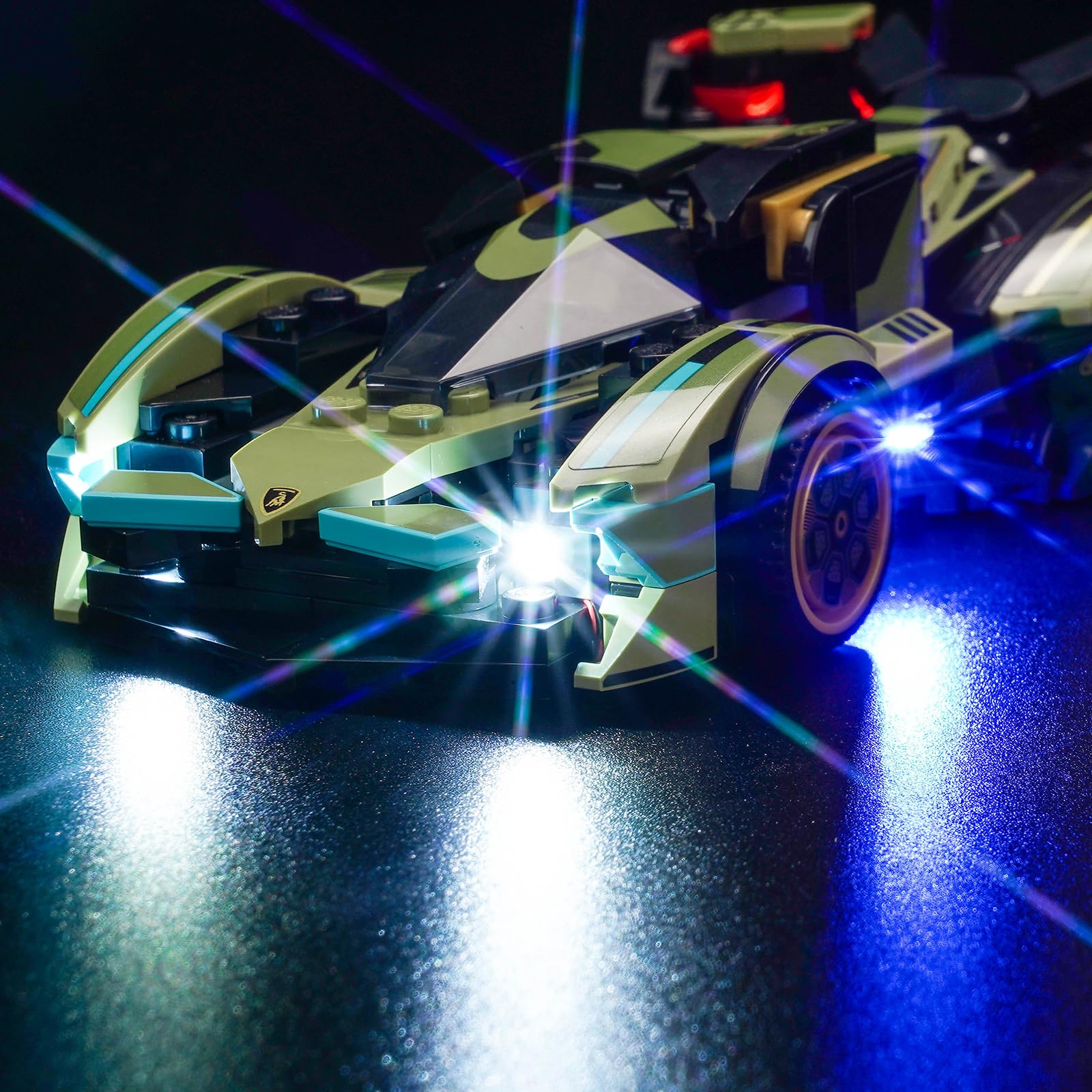 BrickBling LED Light Kit for Lego Lamborghini V12 Vision GT Super Car (Compatible with Lego 76923) - DIY Decorative Lighting for Model Cars & Night Display