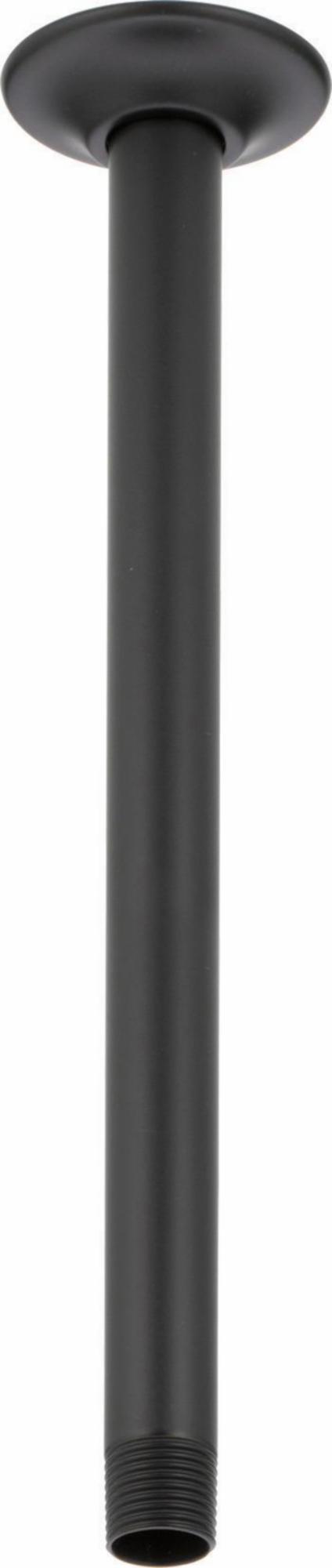 Delta Matte Black 14-Inch Ceiling Mount Shower Arm with Flange - U4998 BL - Perfect for Modern Bathroom Renovations and Spa-Like Showers