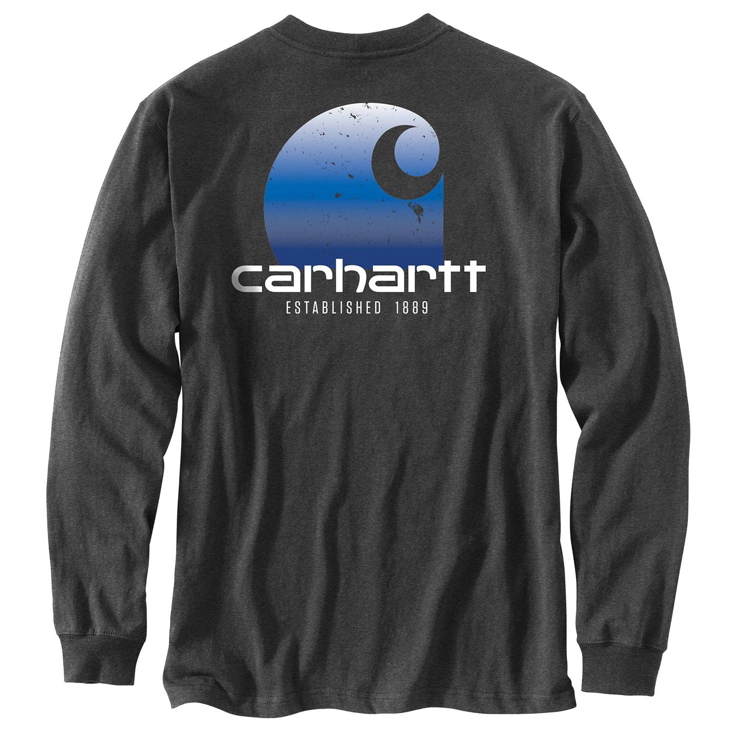 Carhartt Men's Relaxed Fit Heavyweight Pocket Graphic Long Sleeve T-Shirt - Durable Workwear for Construction, Outdoor & Casual Wear