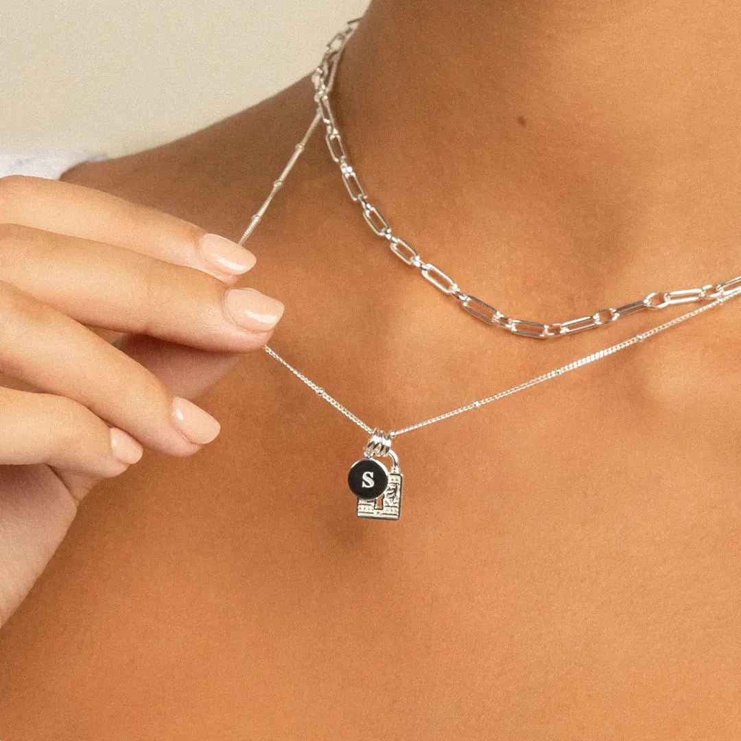 Sanctuary Keylock Charm - Vintage Style Lock & Key Necklace for Women, Unique Jewelry Gift for Her - Perfect for Everyday Wear, Date Nights & Special Occasions