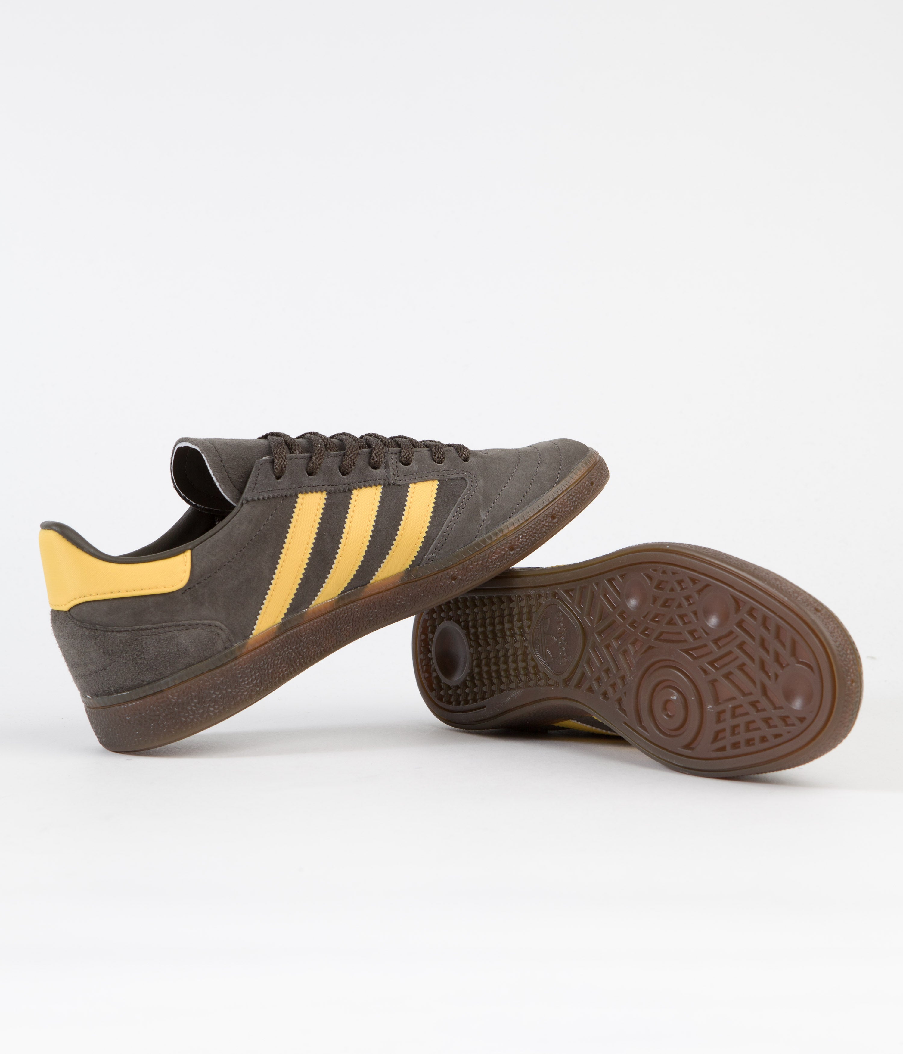 Adidas Busenitz Vintage Sneakers - Shadow Olive, Bold Gold & Gum5 - Classic Skateboarding Shoes for Men & Women - Perfect for Streetwear & Casual Fashion