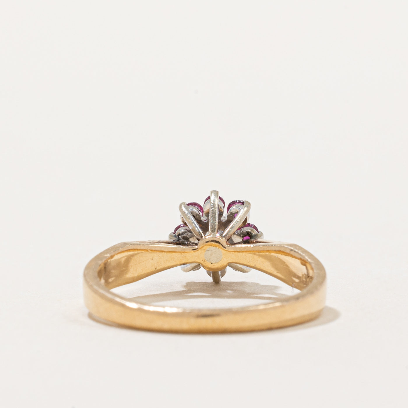 Exquisite 0.30ctw Ruby Halo & Diamond Engagement Ring (0.06ct Diamonds) - Size 5.75 | Perfect for Wedding, Anniversary & Valentine's Day Gifts