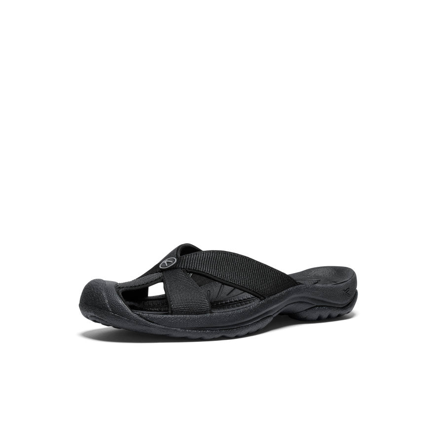 Bali Women's Comfort Slide Sandals - Black & Steel Grey | Soft Cushioned Flip Flops for Beach, Pool, Spa & Casual Wear