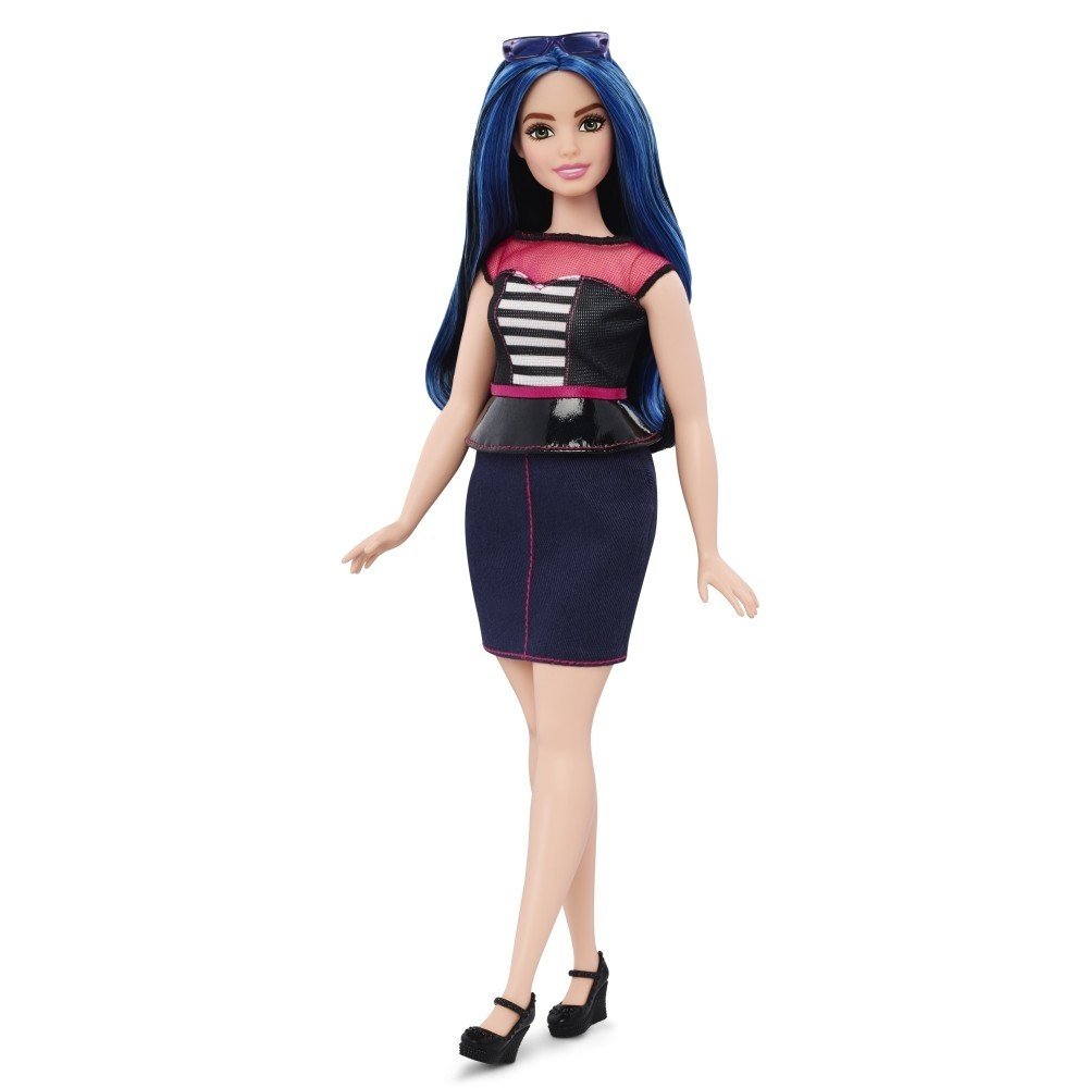 Barbie Fashionistas Doll - Sweetheart Stripes Outfit, Curvy Body Type, Diverse & Inclusive Collectible Toy for Kids | Perfect for Playtime, Birthday Gifts & Doll Collections