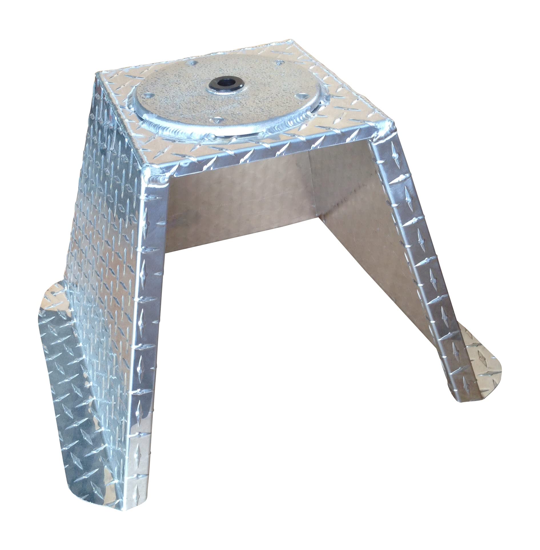 Hillside Castings Portable Diamond Plate Pedestal Boat Seat Base - Heavy Duty Marine Grade Aluminum for Fishing Boats, Yachts & Watercrafts - Perfect for Fishing, Cruising & Water Sports