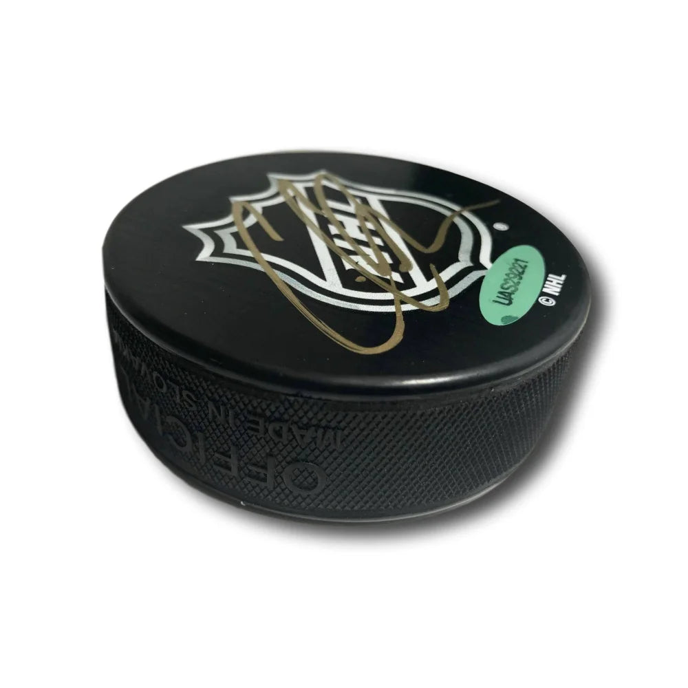 Authentic Cody Glass Signed Vegas Golden Knights Puck with Display Case & UDA COA - VGK Hockey Collectible - Perfect for Fans, Memorabilia Displays & Sports Gifts