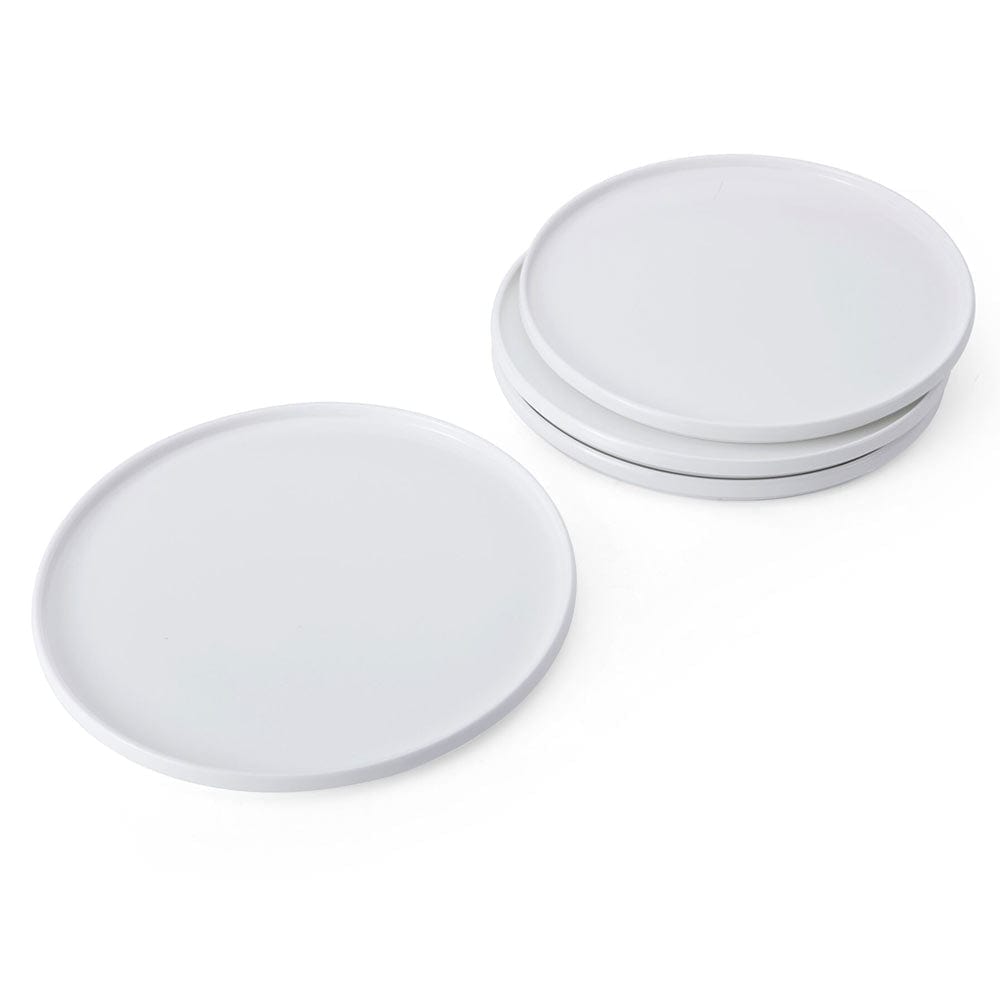 Sloane 4-Piece Dinner Plate Set - Elegant Porcelain Plates for Formal Dining, Entertaining & Everyday Use